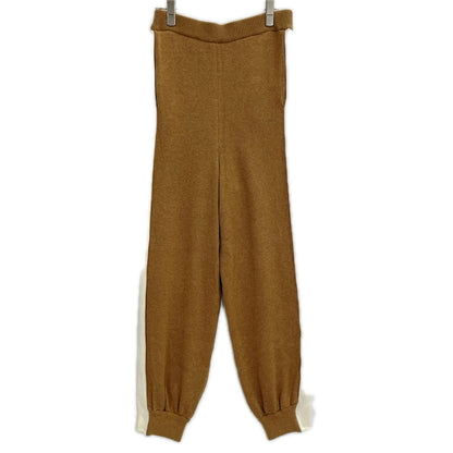pelleq ペレック KP0902-SA22 ベージュ×ホワイト コットン COZY KNITTED TROUSERS ボトムス