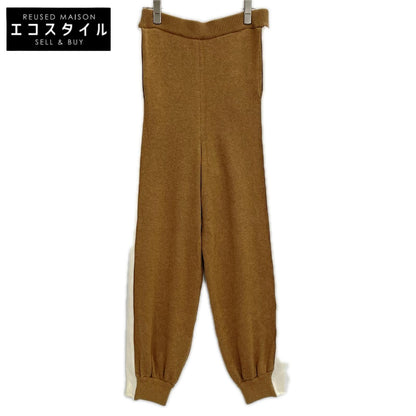 pelleq ペレック KP0902-SA22 ベージュ×ホワイト コットン COZY KNITTED TROUSERS ボトムス