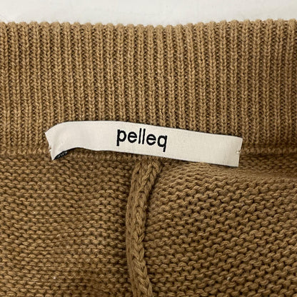 pelleq ペレック KP0902-SA22 ベージュ×ホワイト コットン COZY KNITTED TROUSERS ボトムス