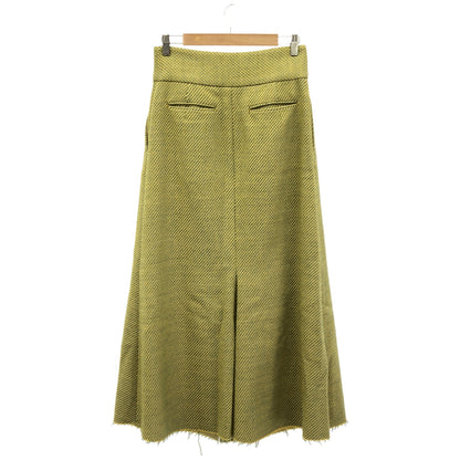 pelleq ペレック SK0502-AW22 イエロー×グリーン ツイードラップスカート ボトムス
