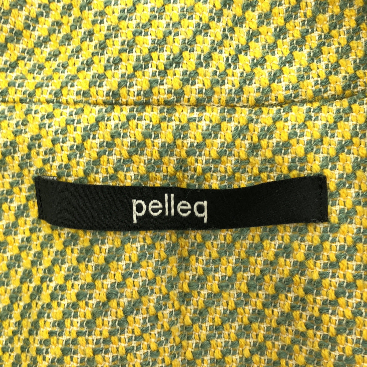 pelleq ペレック JK0505-AW22 イエロー×グリーン ツイード モーニングジャケット トップス