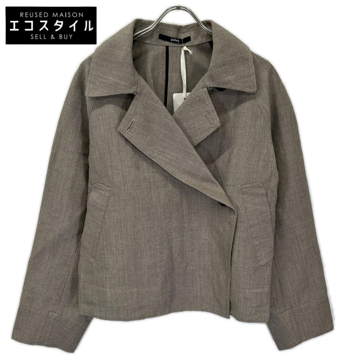 pelleq ペレック JK0604-SA22 ブラウン ウールヘンプ ショートジャケット ジャケット