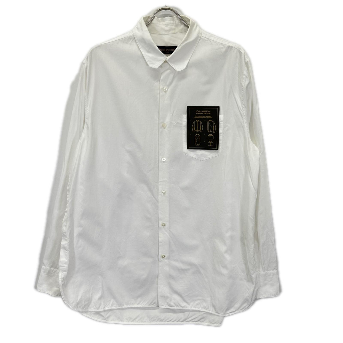 LOUIS VUITTON ルイヴィトン RM201Q OUQ HHS40W ホワイト STAPLES EDITION ステープルズ コットン 長袖シャツ トップス
