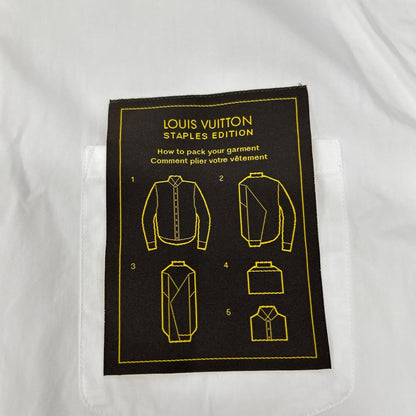 LOUIS VUITTON ルイヴィトン RM201Q OUQ HHS40W ホワイト STAPLES EDITION ステープルズ コットン 長袖シャツ トップス