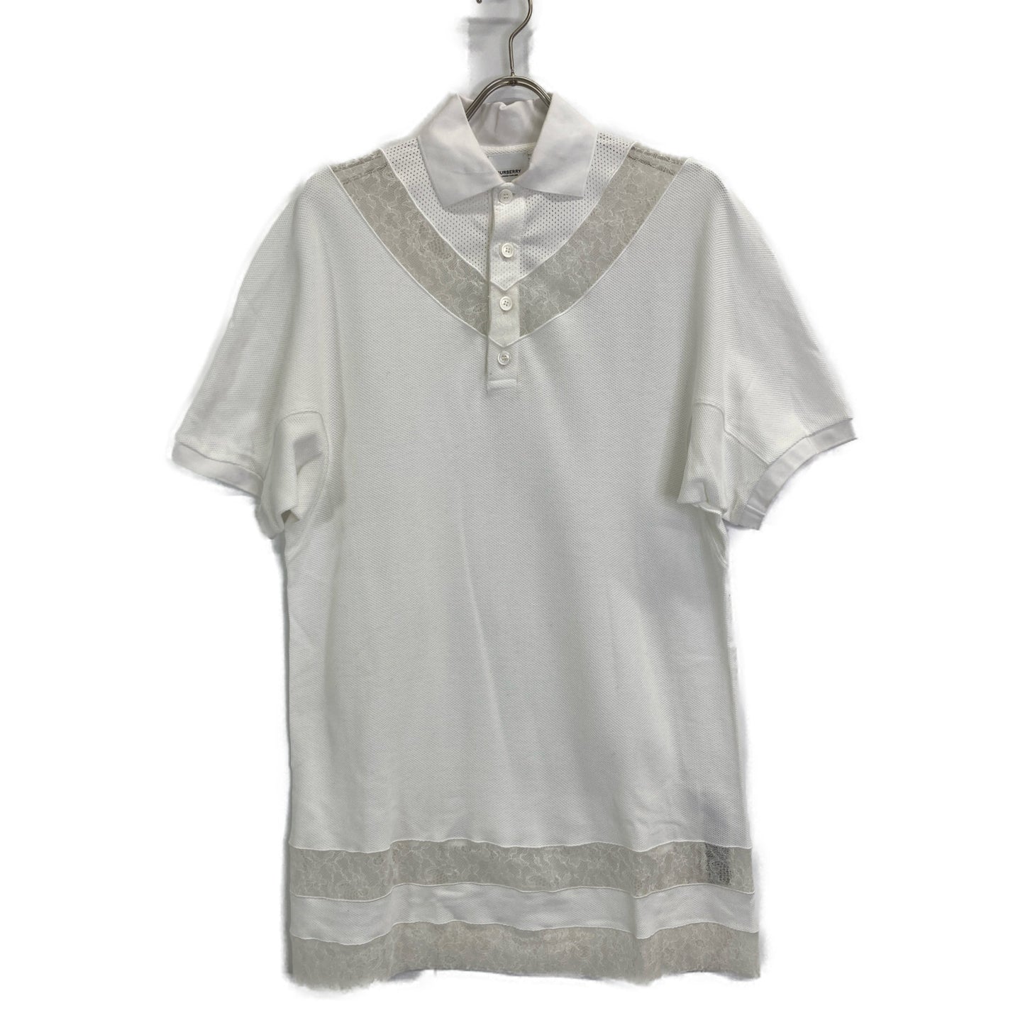 BURBERRY バーバリー 【美品/国内正規】8066318 レース切替 ポロシャツ/ トップス