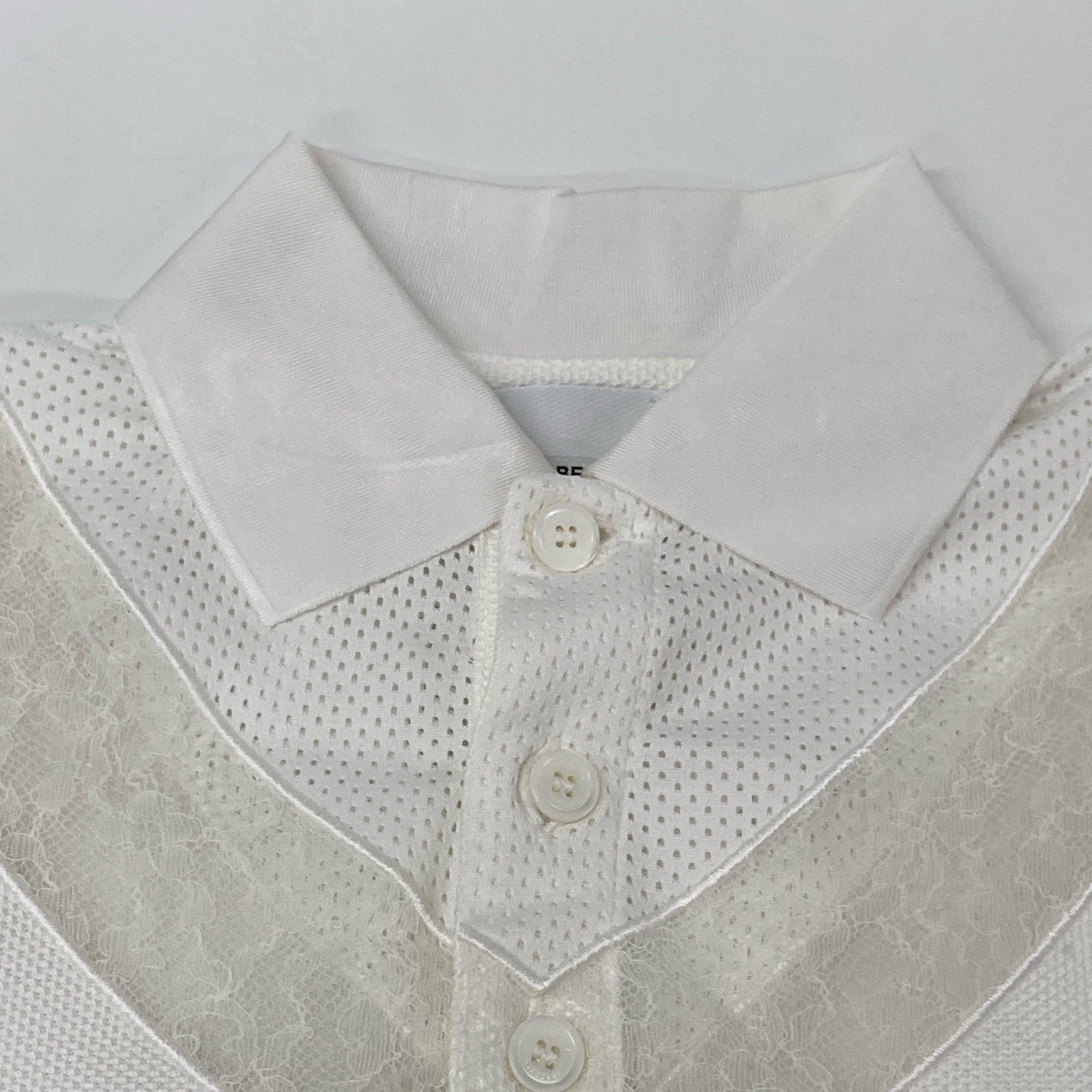 BURBERRY バーバリー 【美品/国内正規】8066318 レース切替 ポロシャツ/ トップス