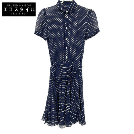 POLO RALPH LAUREN 保罗·拉尔夫·劳伦 211591110001 海军蓝 圆点 100%桑蚕丝 短袖连衣裙 连衣裙 2 女士