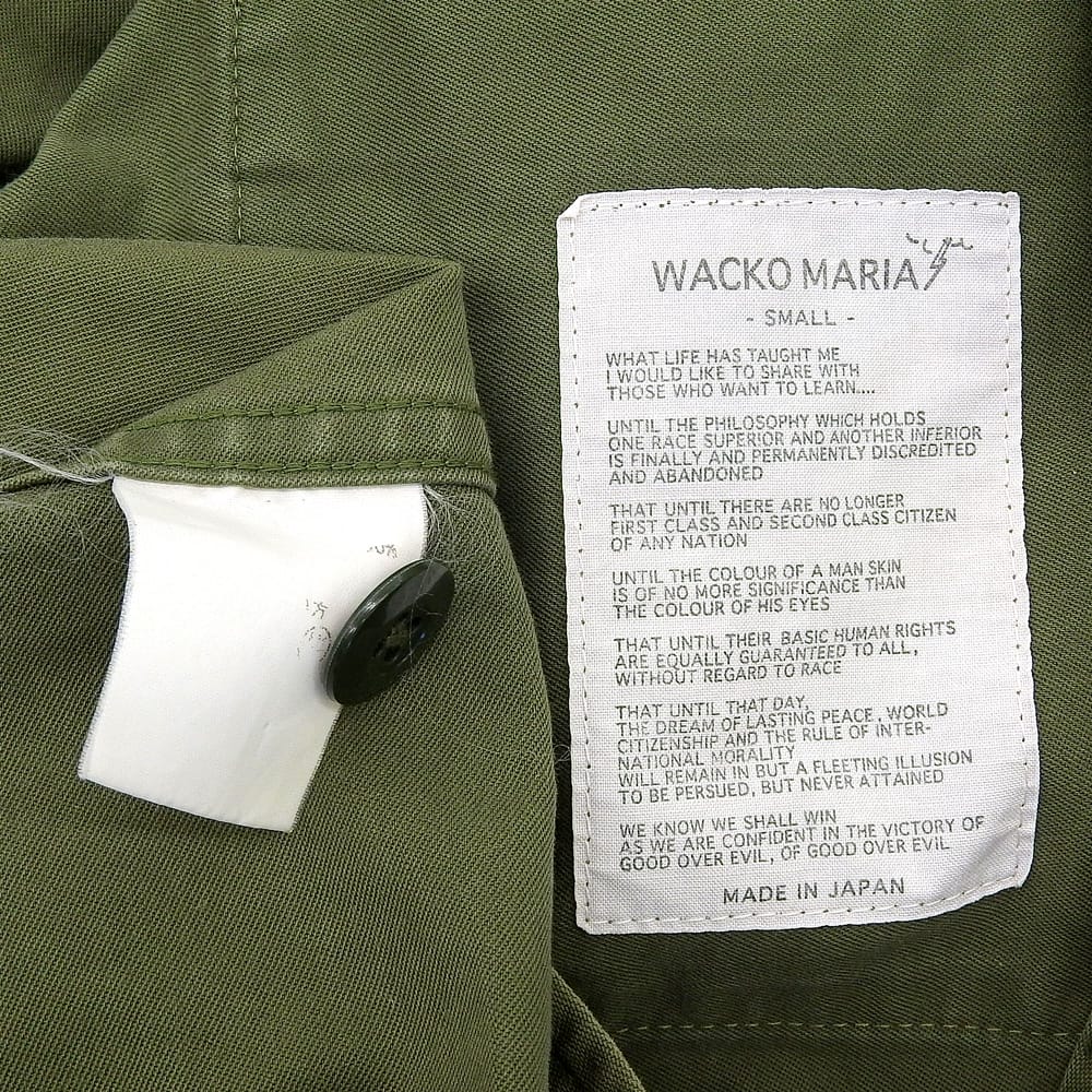 WACKO MARIA ワコマリア ミリタリーシャツ ワッペン付 開襟 トップス メンズ カーキ S トップス