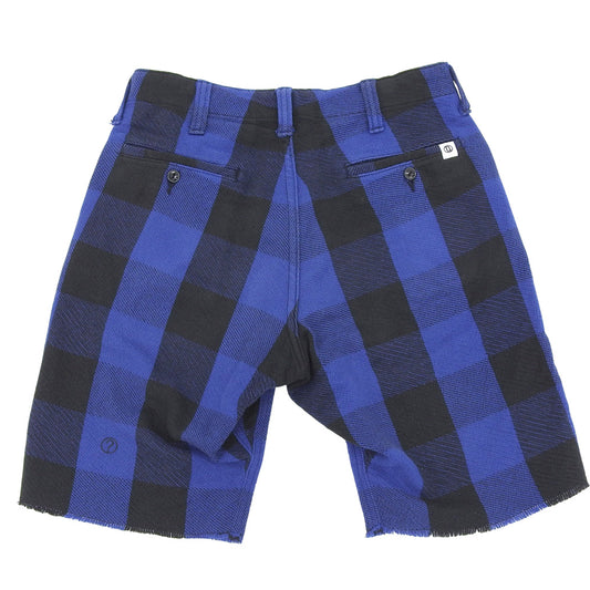 Excellent Condition Cotton Check Half Pants Bottoms Men's Blue x Black S Bottoms S Men's