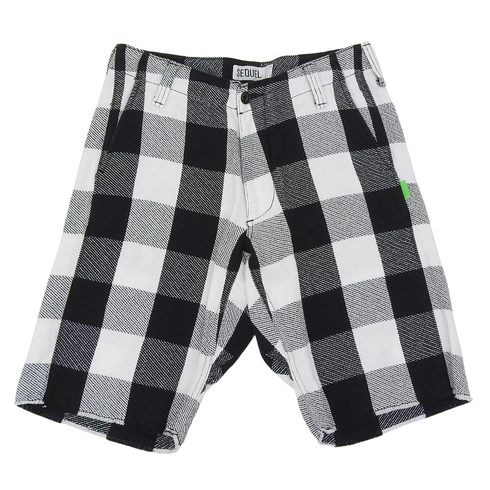 Excellent Condition Cotton Check Half Pants Bottoms Men's White x Black S Bottoms S Men's