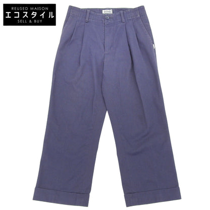美品 コットン混 パンツ ボトムス メンズ ネイビー S ボトムス S メンズ