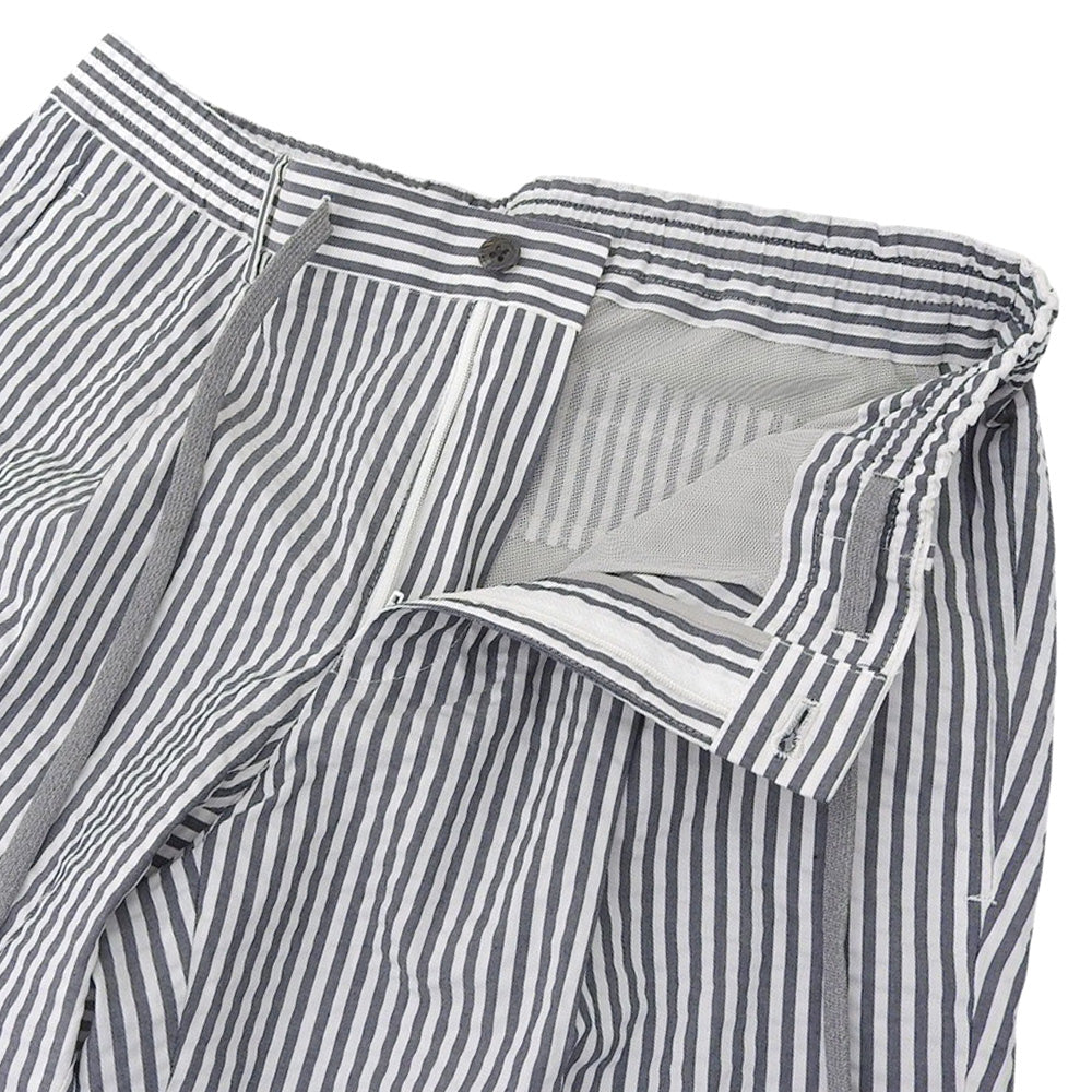 Like New Cotton Blend Stripe Pants Bottoms Men's White x Gray M FP3184 Bottoms M Men's