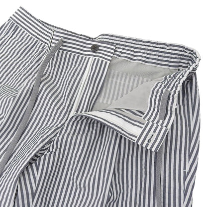 Like New Cotton Blend Stripe Pants Bottoms Men's White x Gray M FP3184 Bottoms M Men's