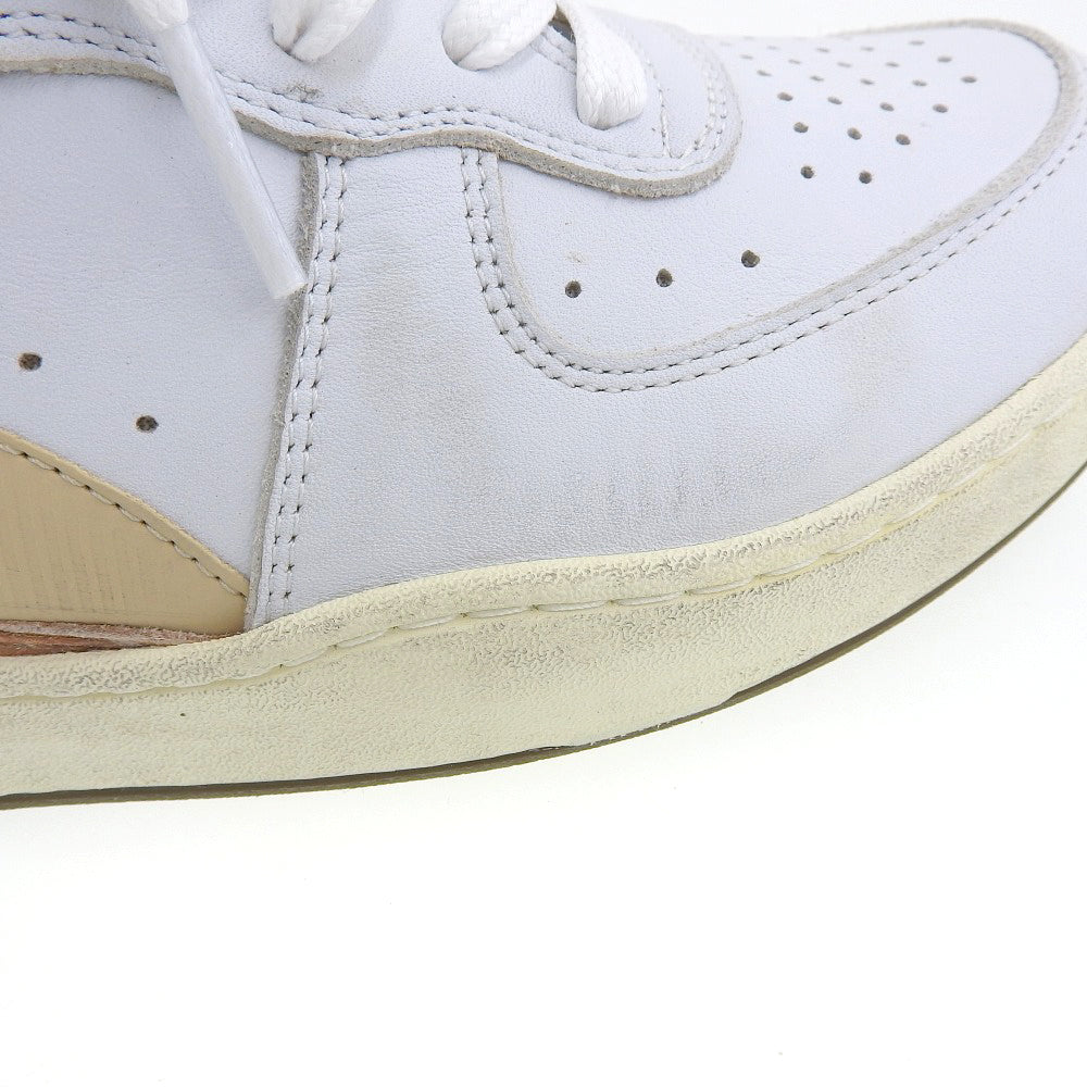 Like New MI BASKET ROW CUT Sneakers Shoes Men's White x Beige 26cm Shoes 7.5(UK) Men's