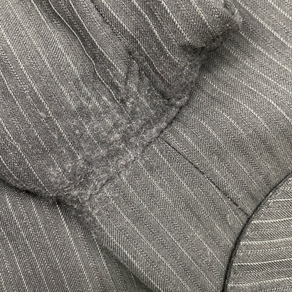 Black Wool Striped Suit Set Up 46 Men's