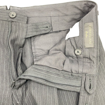 Black Wool Striped Suit Set Up 46 Men's