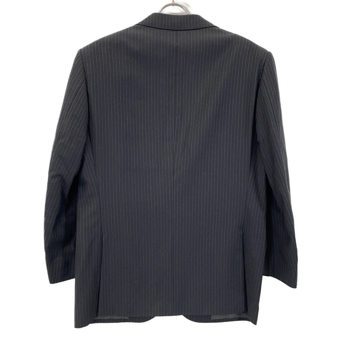 Black Wool Striped Suit Set Up 46 Men's