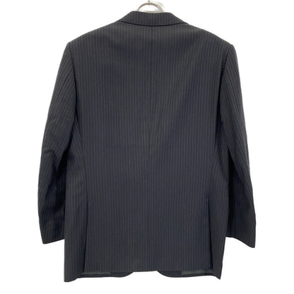Black Wool Striped Suit Set Up 46 Men's