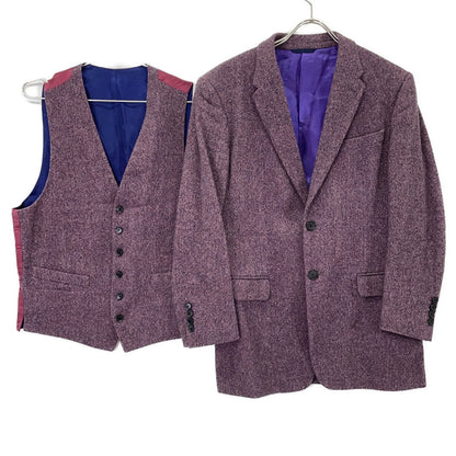 Paul Smith Bordeaux Wool 2-Piece Jacket and Gilet Suit Set