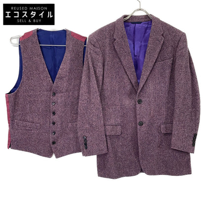 Paul Smith Bordeaux Wool 2-Piece Jacket and Gilet Suit Set