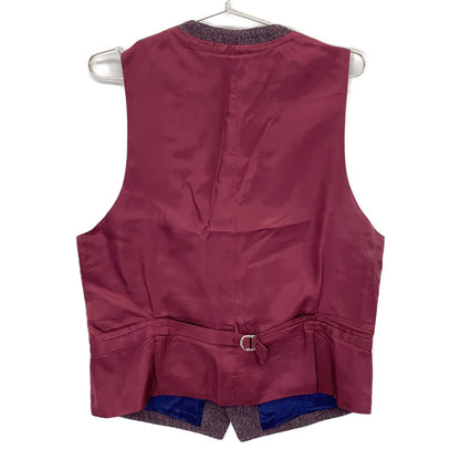 Paul Smith Bordeaux Wool 2-Piece Jacket and Gilet Suit Set