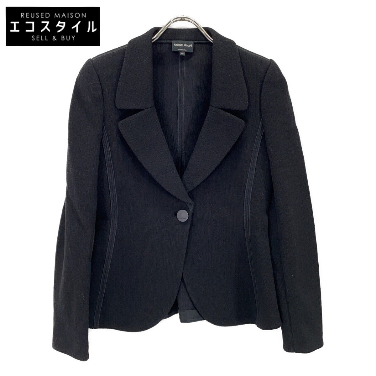 Black KAG06JKAENJ Wool-blend Jacket 40 Women's