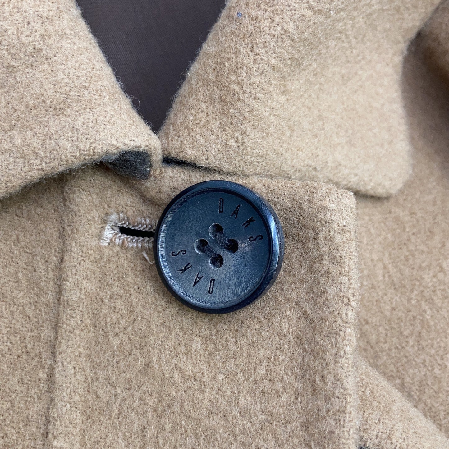 【美品】10-881818 羊毛 格子内衬 单排扣 大衣 38 女士