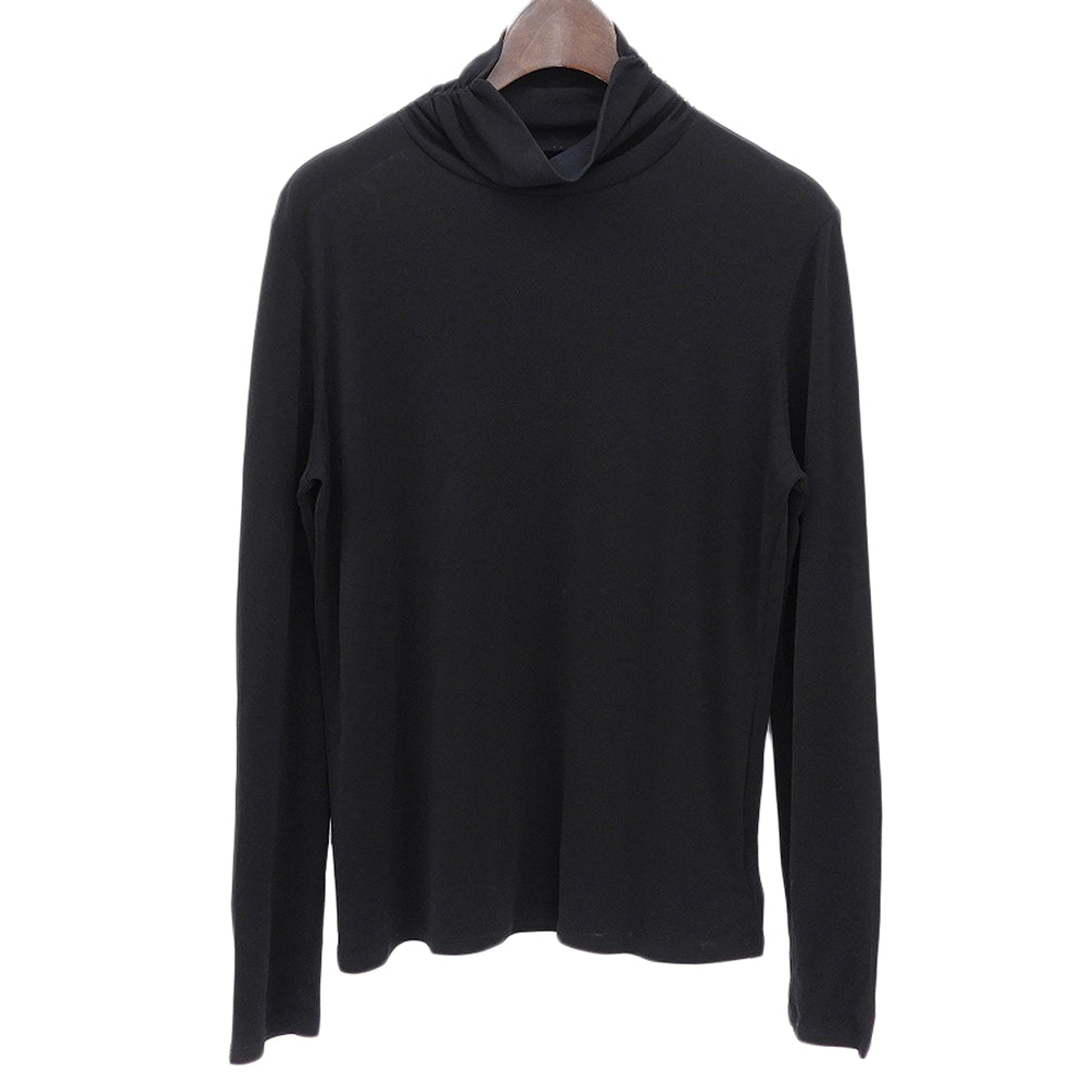 LANVIN ランバン 美品 シルク タートルネック カットソー トップス レディース ブラック 38 2919701 トップス