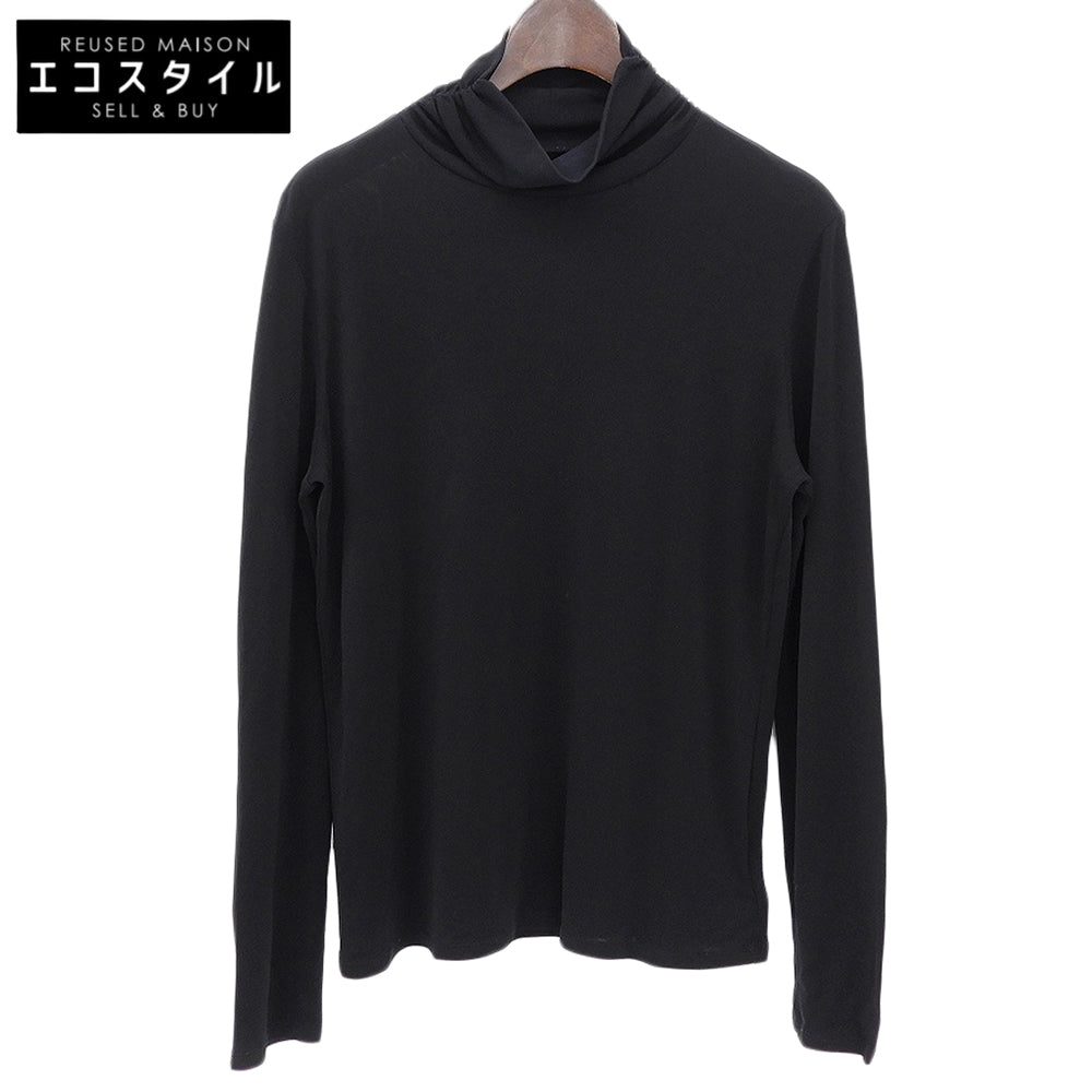 LANVIN ランバン 美品 シルク タートルネック カットソー トップス レディース ブラック 38 2919701 トップス
