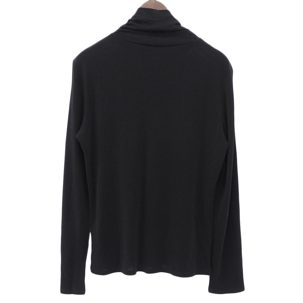 LANVIN ランバン 美品 シルク タートルネック カットソー トップス レディース ブラック 38 2919701 トップス
