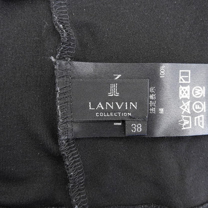 LANVIN ランバン 美品 シルク タートルネック カットソー トップス レディース ブラック 38 2919701 トップス