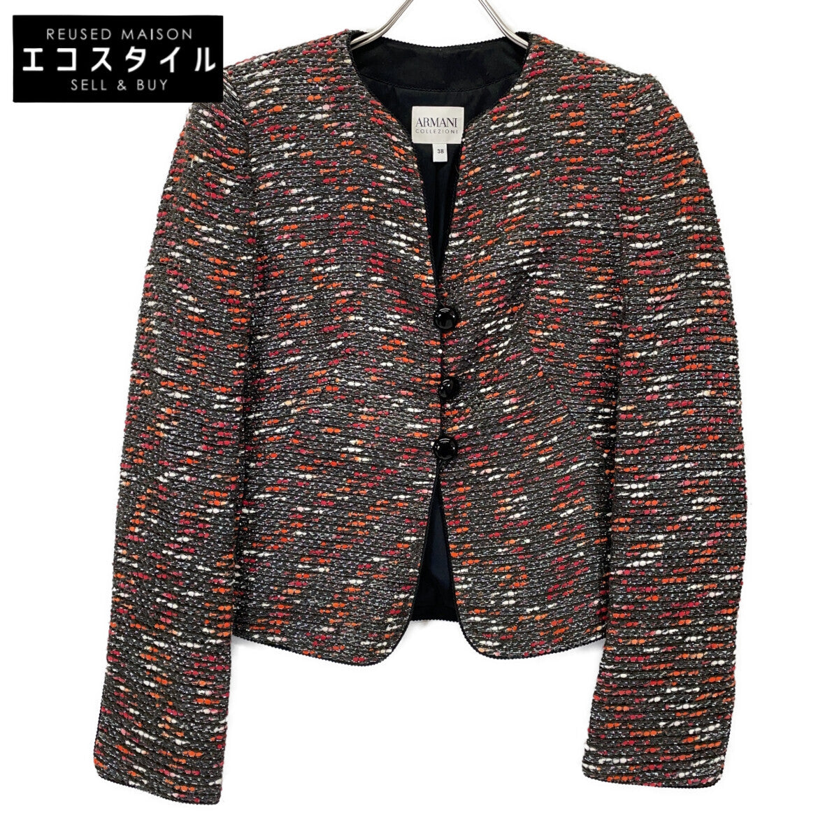 BROWN x ORANGE HMG05T HM176 Mix Tweed Jacket Jacket 38 Ladies