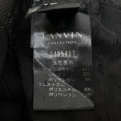 LANVIN ランバン ブラック 2485487 レーヨン混 ストレッチ パンツ ボトムス