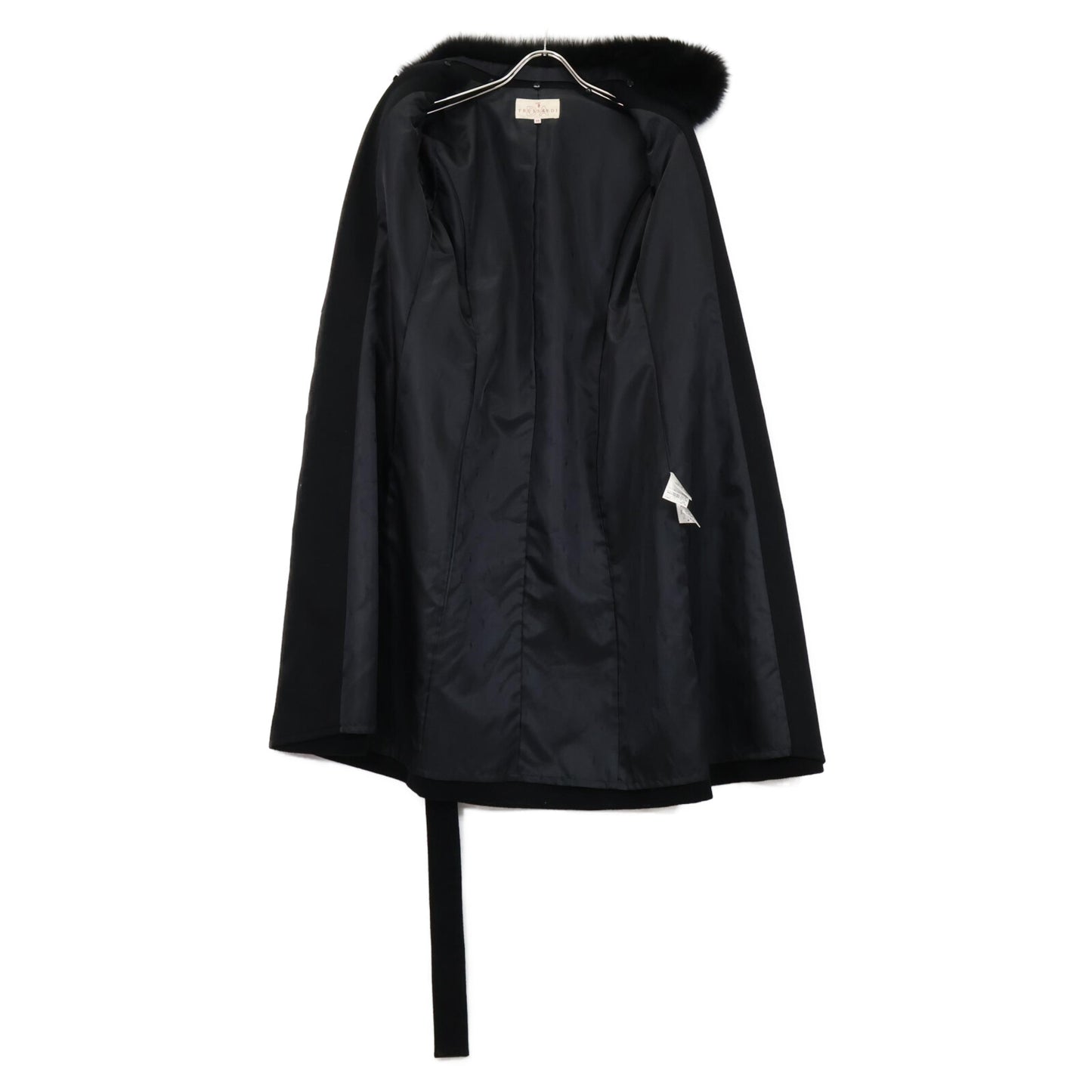 TRUSSARDI トラサルディ フォックスファーカラー/ベルト付 カシミヤ ロング コート