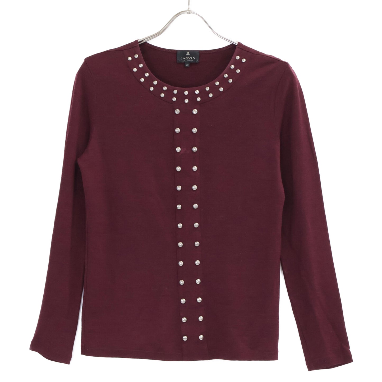 2895759 Studded Long-Sleeved Cut-and-Sewn Top/Tops Size 38 Women's