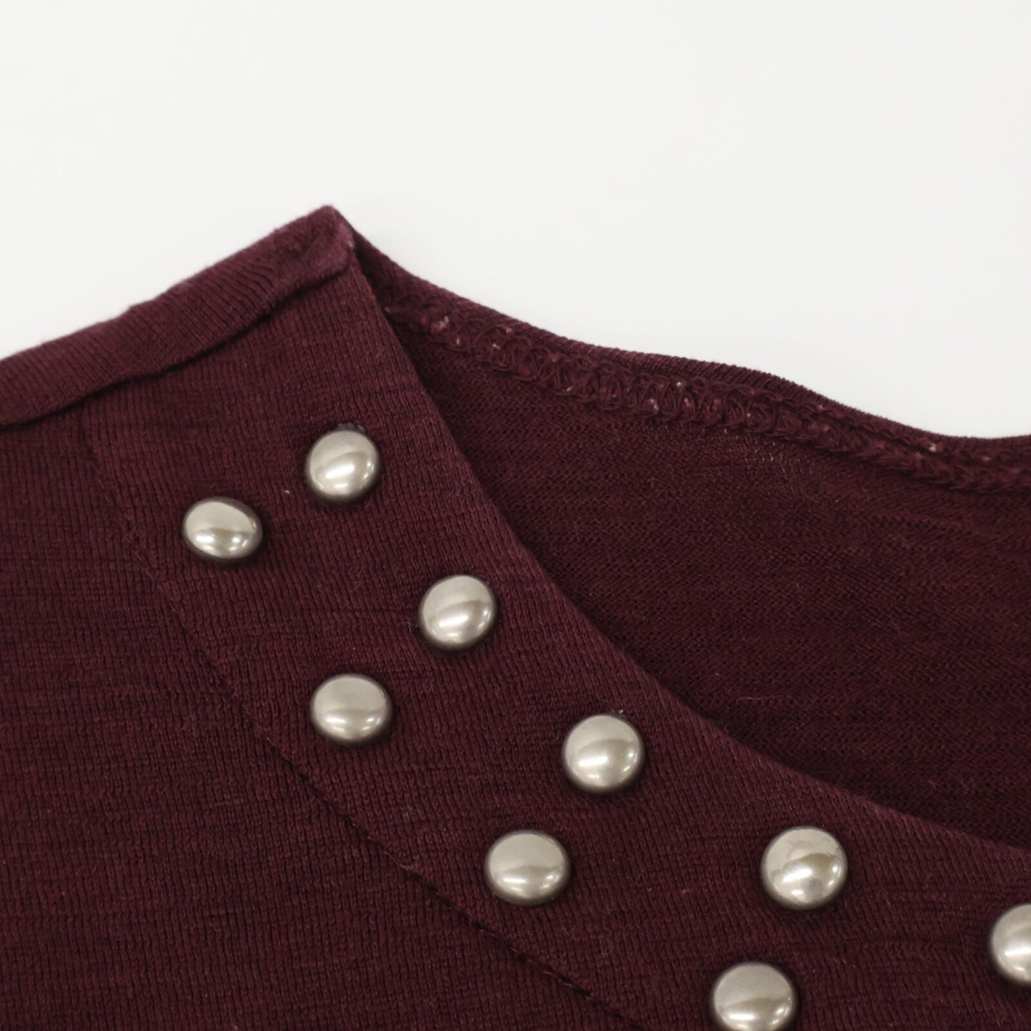 2895759 Studded Long-Sleeved Cut-and-Sewn Top/Tops Size 38 Women's
