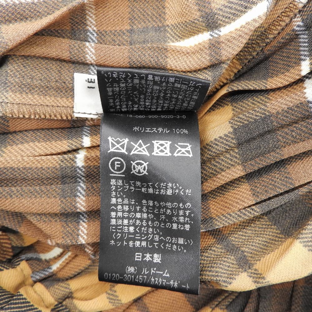 IENA イエナ 美品 チェック プリーツスカート レディース ブラウン 36 スカート 36