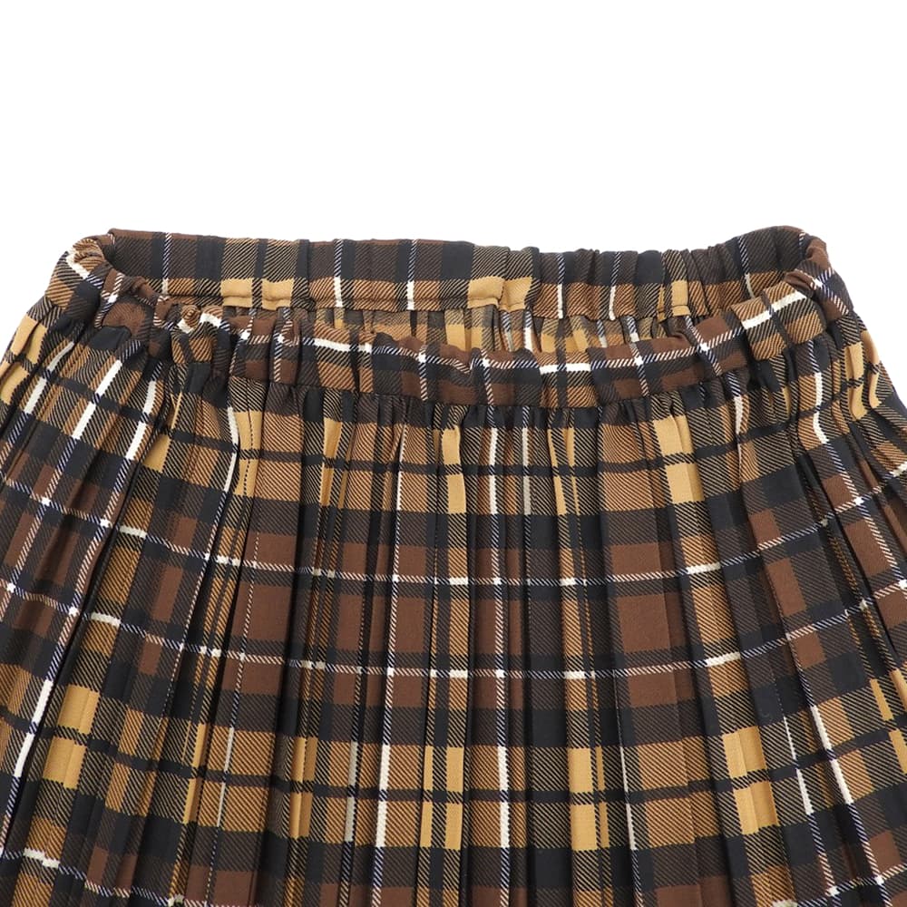 IENA イエナ 美品 チェック プリーツスカート レディース ブラウン 36 スカート 36