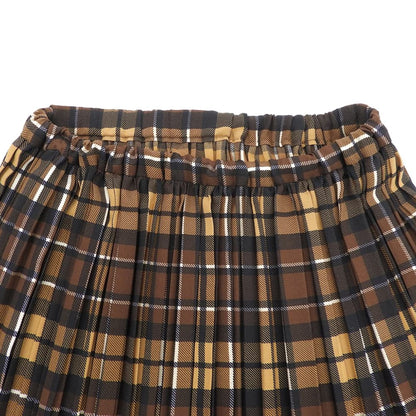 IENA イエナ 美品 チェック プリーツスカート レディース ブラウン 36 スカート 36