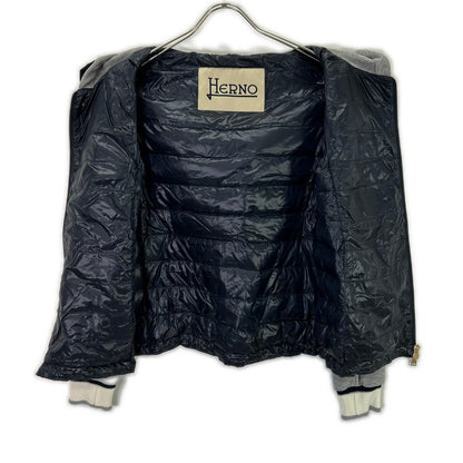 HERNO ヘルノ ネイビー×グレー PI0920D ダウン切り替え パーカー トップス