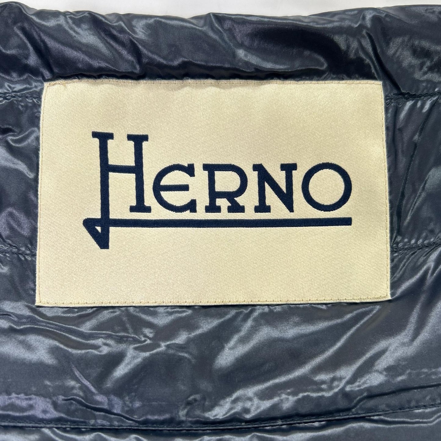HERNO ヘルノ ネイビー×グレー PI0920D ダウン切り替え パーカー トップス