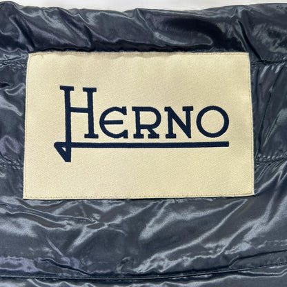 HERNO ヘルノ ネイビー×グレー PI0920D ダウン切り替え パーカー トップス