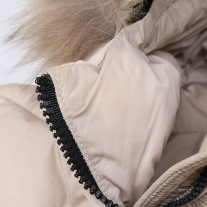 MONCLER モンクレール A20934982025 GENEVRIETTE ベルト/ファー付 フーディダウン コート