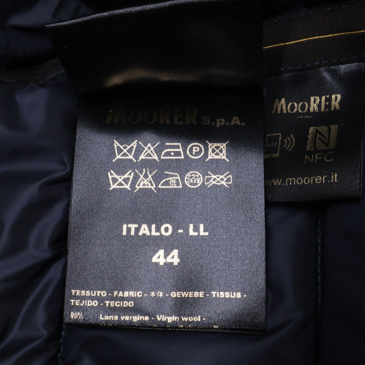 MOORER ムーレー 【新品同様/国内正規】ITALO-LL カシミヤｘウール/ナイロン切替 フード付 ダウンジャケット ジャケット