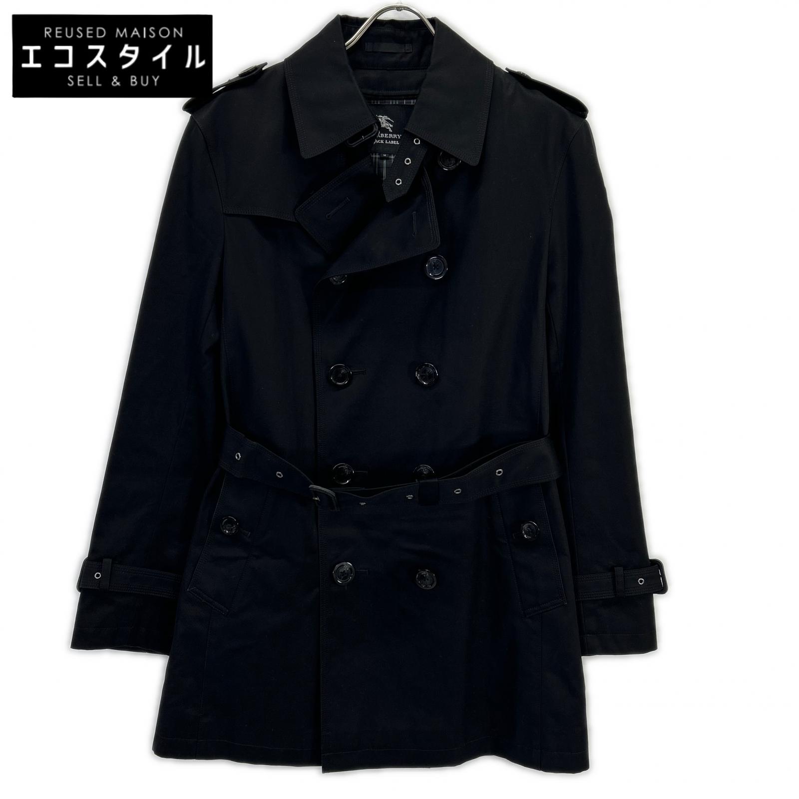 Burberry Black Label バーバリーブラックレーベル ブラック BMA44-312-09 コットン トレンチコート コート