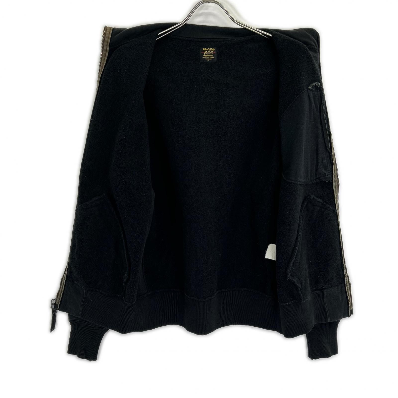 WESTRIDE ウエストライド ブラック コットン FULL ZIP PAKA フルジップパーカー ジャケット