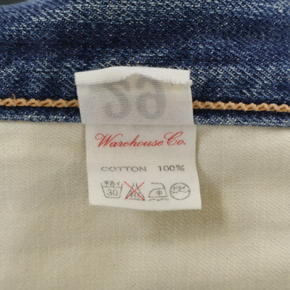 WAREHOUSE 1001XX Buffalo Patch Distressed Button Fly Denim Pants Bottoms