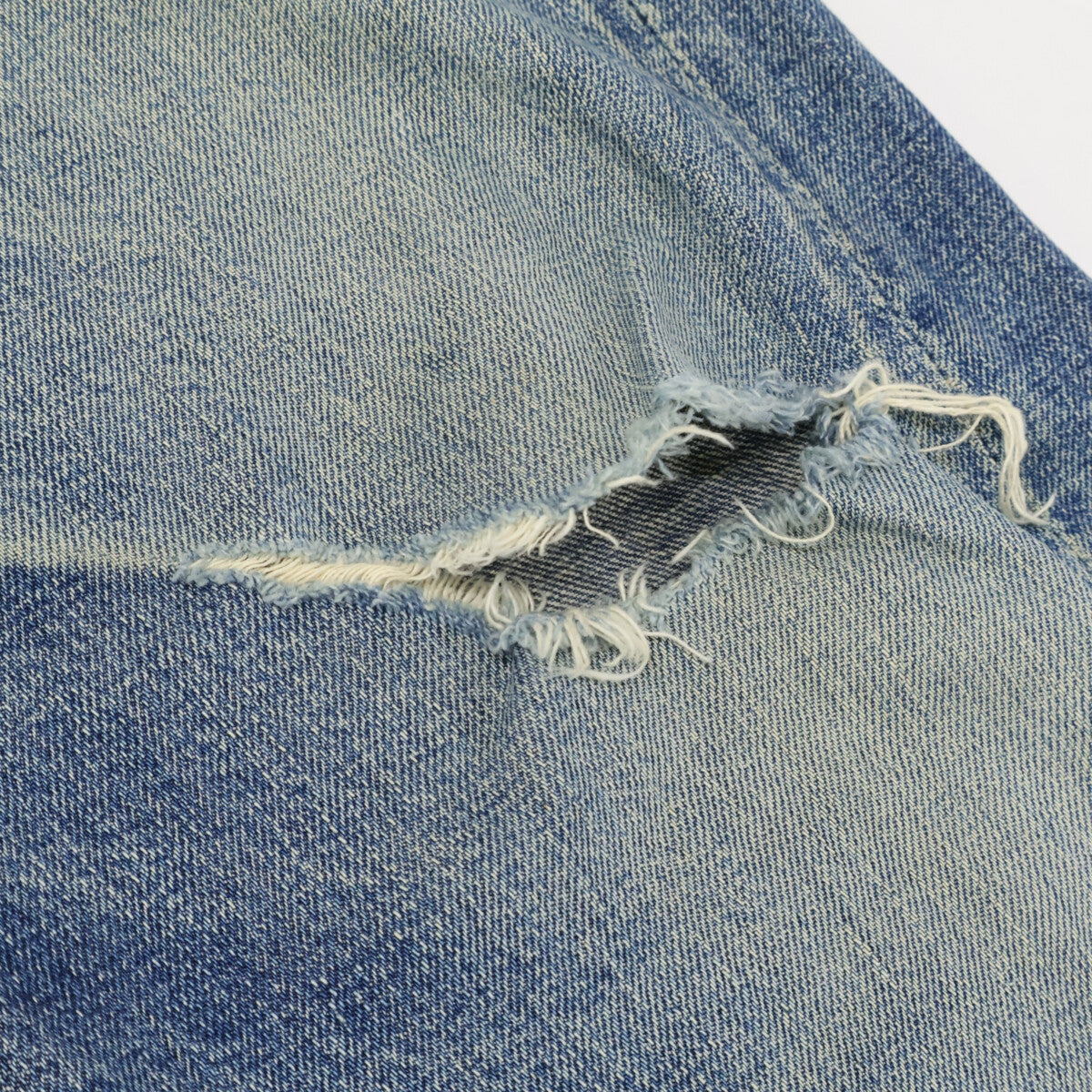 WAREHOUSE 1001XX Buffalo Patch Distressed Button Fly Denim Pants Bottoms