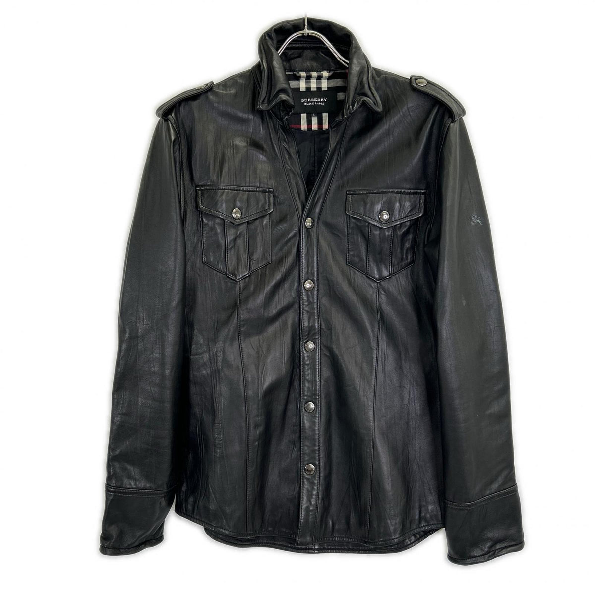 Burberry Black Label バーバリーブラックレーベル ブラック BMP81-802-09 ラムレザー ジャケット ジャケット