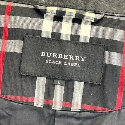 BURBERRY BLACK LABEL 巴宝莉黑标 黑色 BMP81-802-09 羊皮革 夹克 L 男士